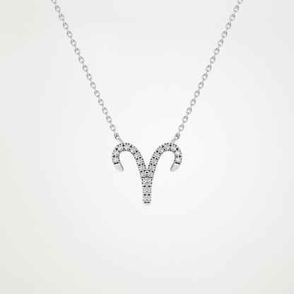 0.98 CT Moissanite Aries Necklace in 14K or 18K Solid Gold – DEF Color, VVS Clarity