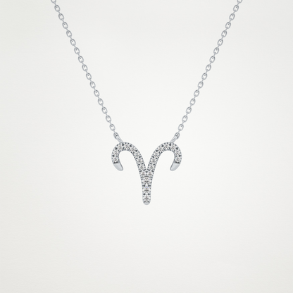 0.98 CT Moissanite Aries Necklace in 14K or 18K Solid Gold – DEF Color, VVS Clarity