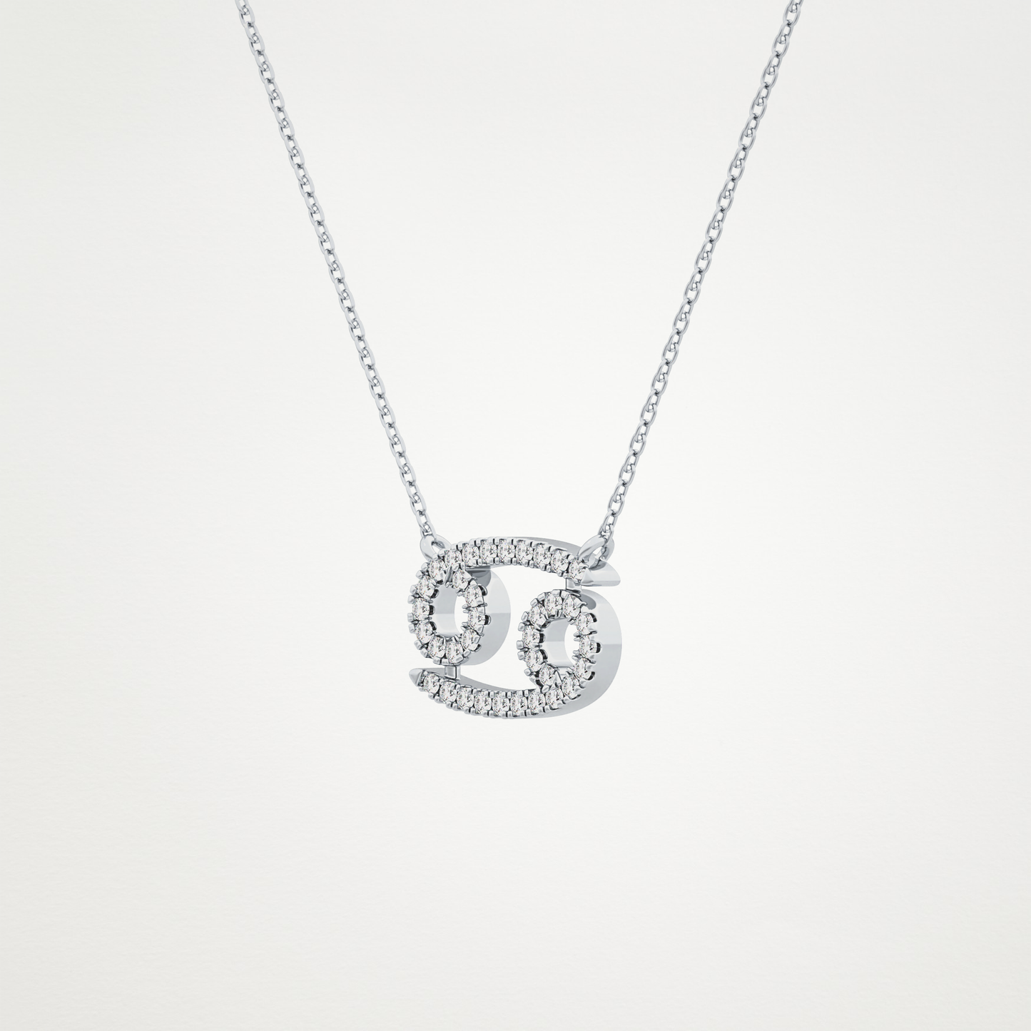 0.175 CT Moissanite Cancer Necklace in 14K or 18K Solid Gold – DEF Color, VVS Clarity