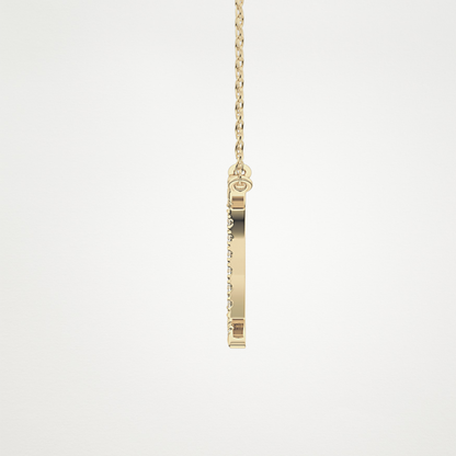 0.13 CT Moissanite Gemini Necklace in 14K or 18K Solid Gold – DEF Color, VVS Clarity