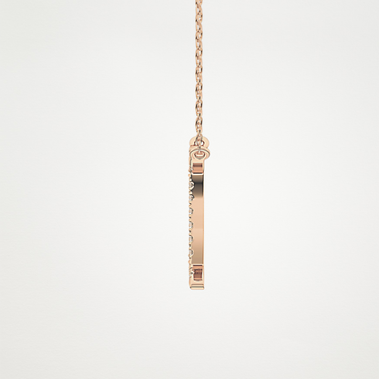0.13 CT Moissanite Gemini Necklace in 14K or 18K Solid Gold – DEF Color, VVS Clarity