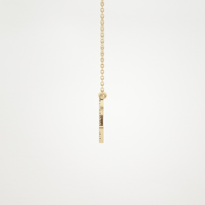 0.14 CT Moissanite Leo Necklace in 14K or 18K Solid Gold – DEF Color, VVS Clarity
