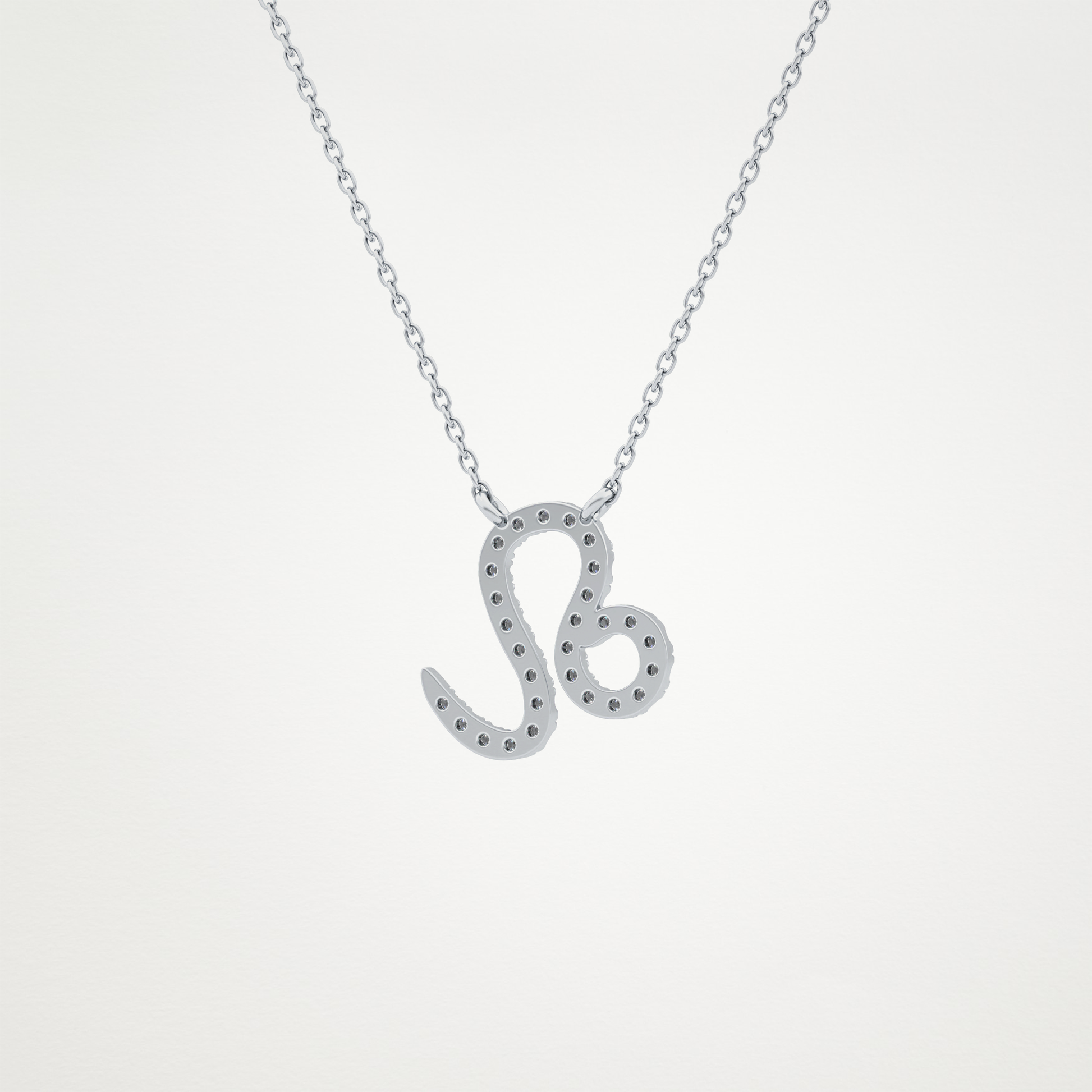 0.14 CT Moissanite Leo Necklace in 14K or 18K Solid Gold – DEF Color, VVS Clarity