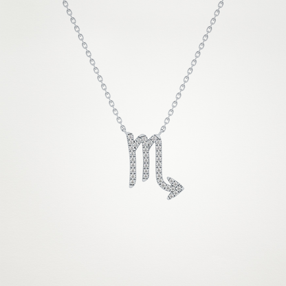 0.93 CT Moissanite Virgo Necklace in 14K or 18K Solid Gold – DEF Color, VVS Clarity