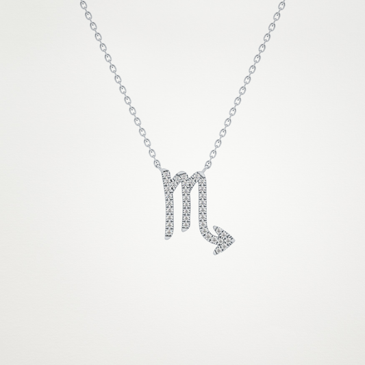 0.93 CT Moissanite Virgo Necklace in 14K or 18K Solid Gold – DEF Color, VVS Clarity