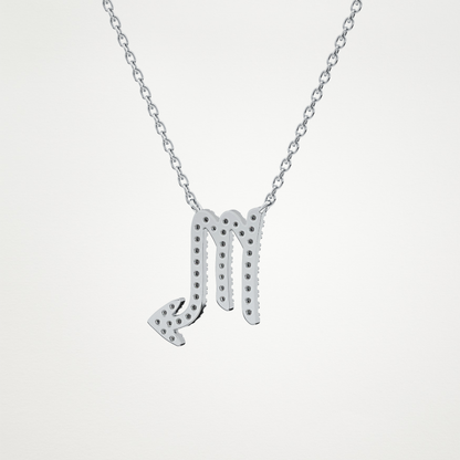 0.93 CT Moissanite Virgo Necklace in 14K or 18K Solid Gold – DEF Color, VVS Clarity
