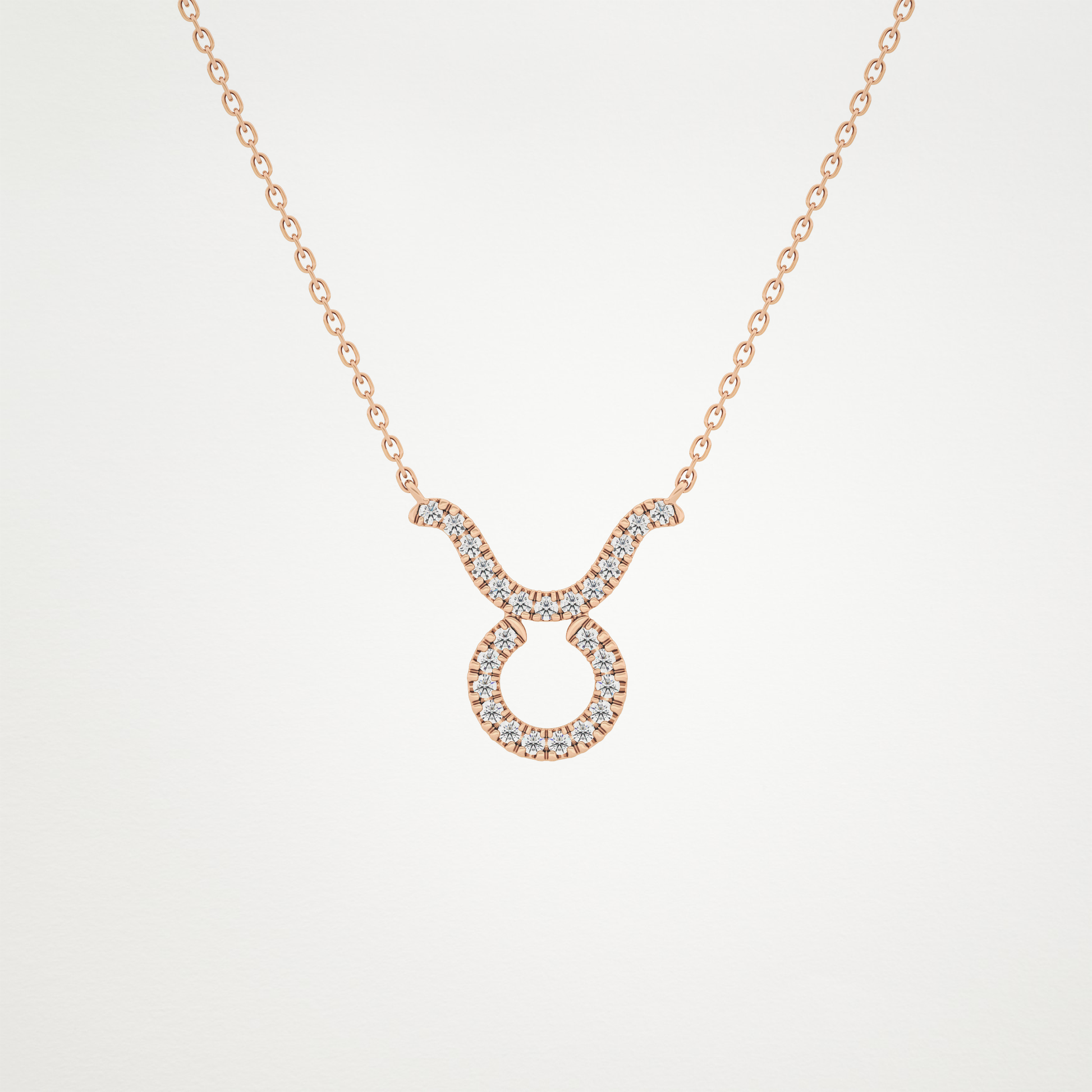 0.12  CT Moissanite Taurus Necklace in 14K or 18K Solid Gold – DEF Color, VVS Clarity