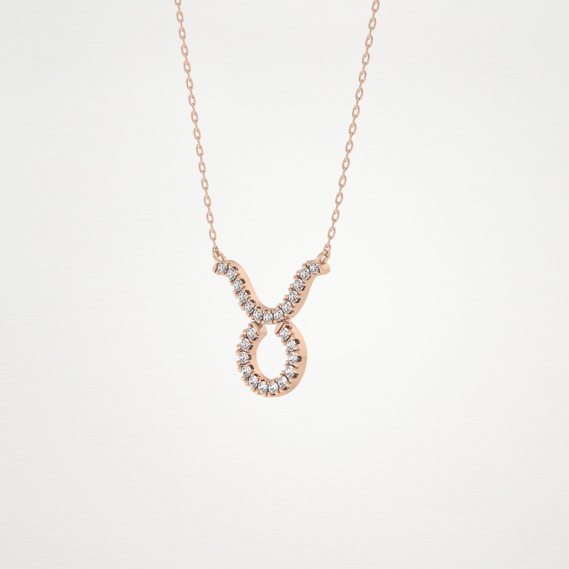 0.12  CT Moissanite Taurus Necklace in 14K or 18K Solid Gold – DEF Color, VVS Clarity