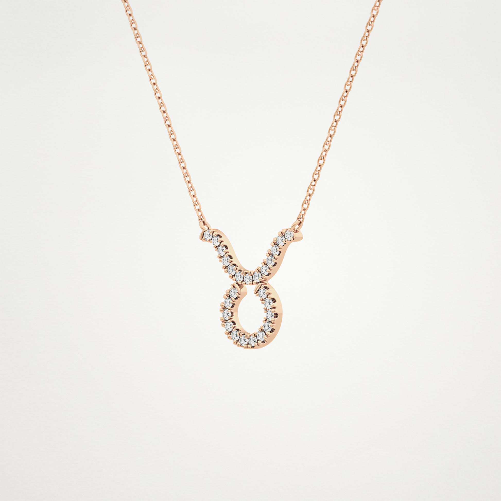 0.12  CT Moissanite Taurus Necklace in 14K or 18K Solid Gold – DEF Color, VVS Clarity