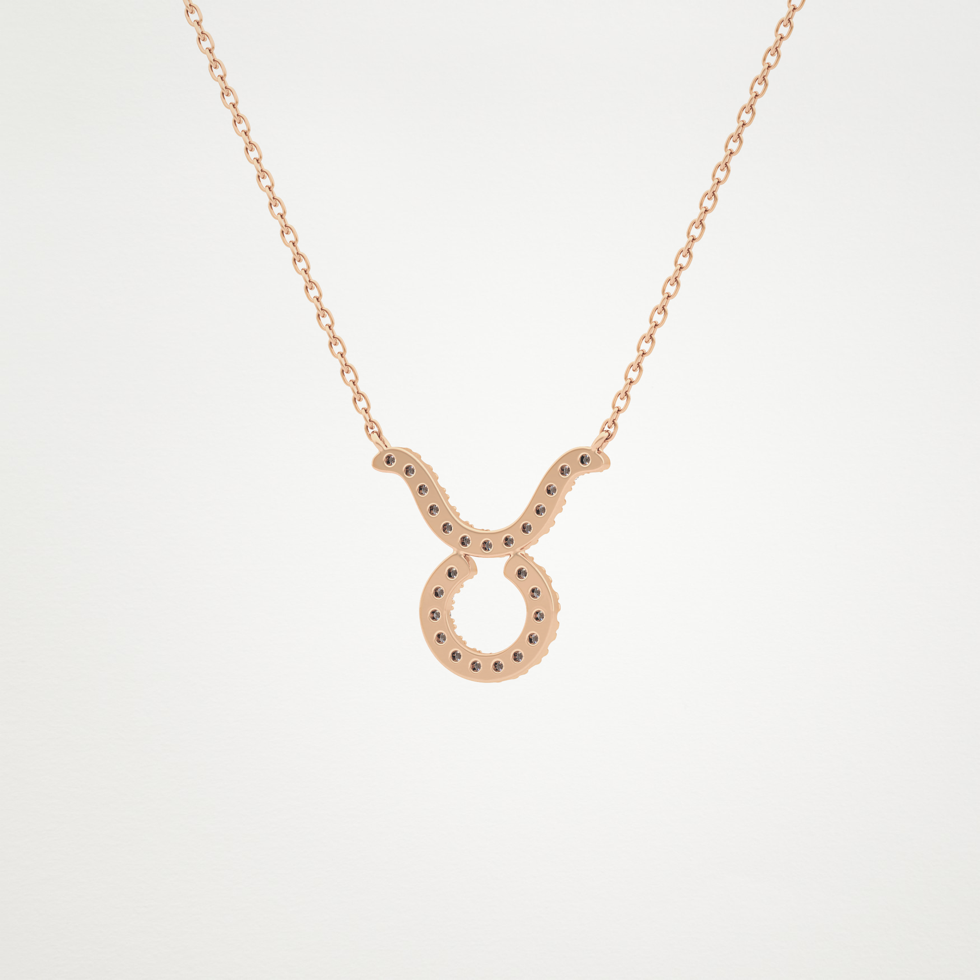 0.12  CT Moissanite Taurus Necklace in 14K or 18K Solid Gold – DEF Color, VVS Clarity