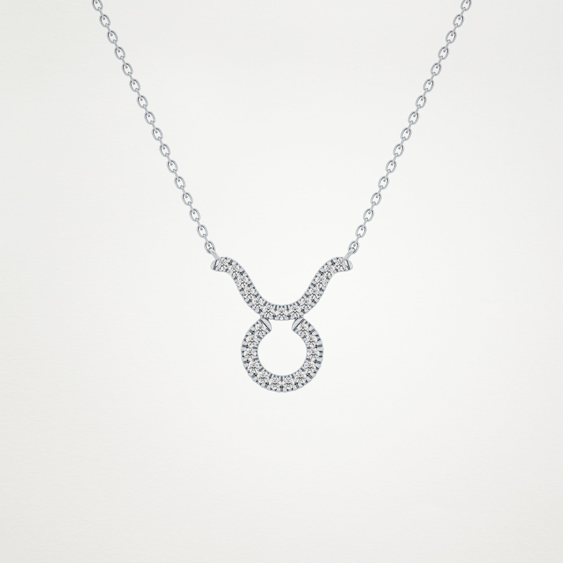 0.12  CT Moissanite Taurus Necklace in 14K or 18K Solid Gold – DEF Color, VVS Clarity