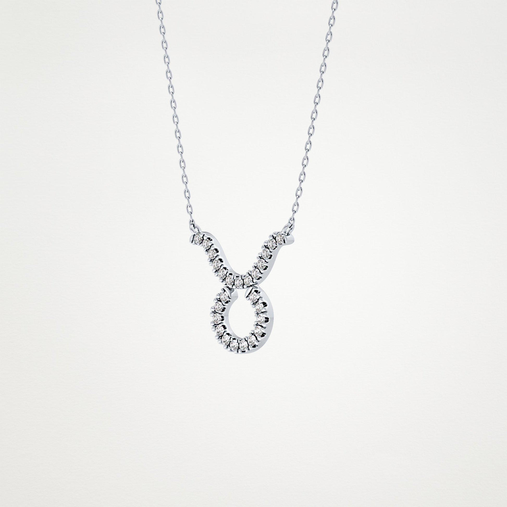 0.12  CT Moissanite Taurus Necklace in 14K or 18K Solid Gold – DEF Color, VVS Clarity