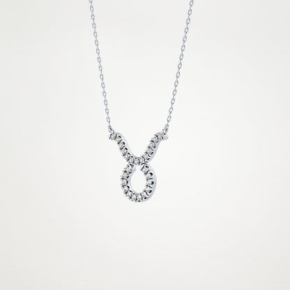 0.12  CT Moissanite Taurus Necklace in 14K or 18K Solid Gold – DEF Color, VVS Clarity