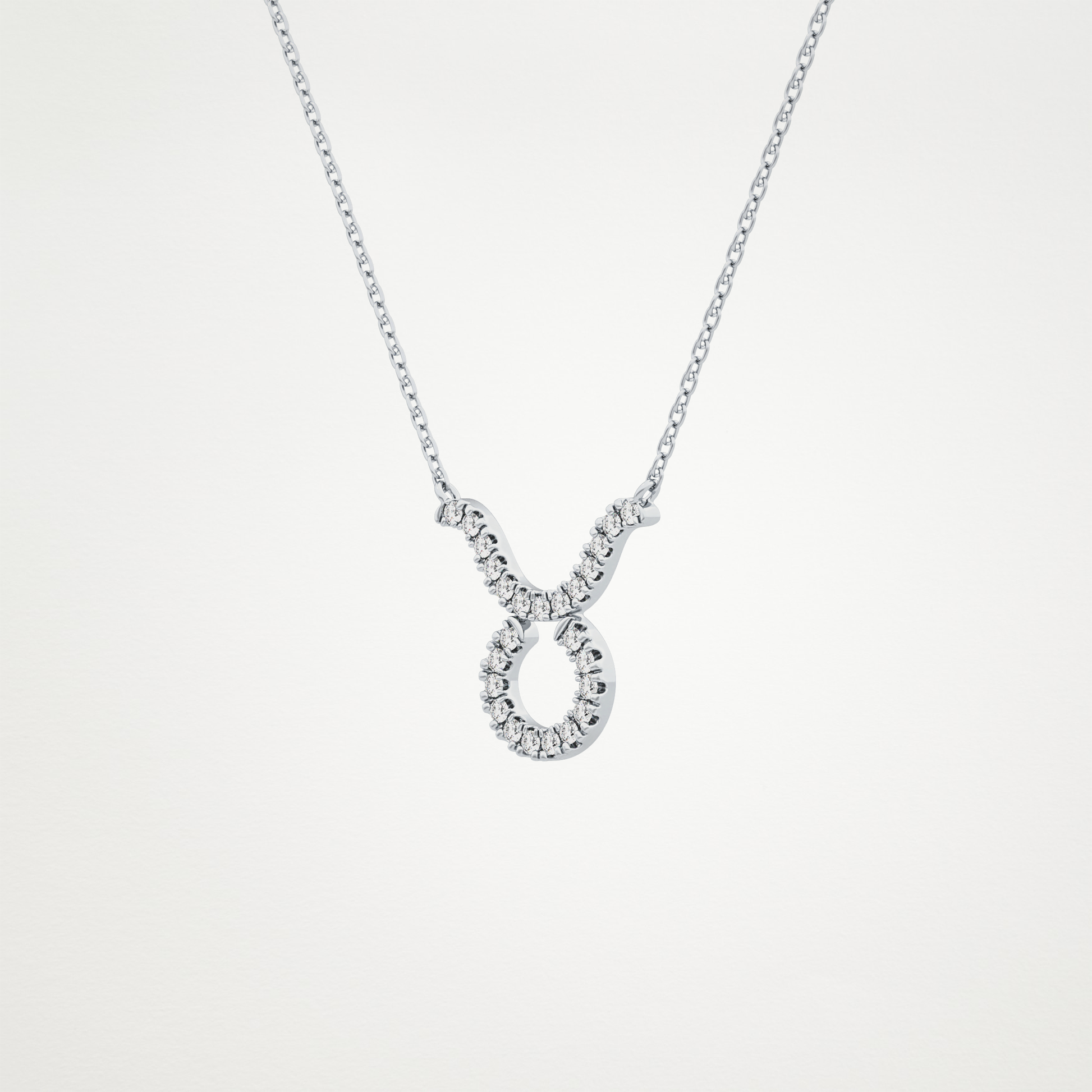 0.12  CT Moissanite Taurus Necklace in 14K or 18K Solid Gold – DEF Color, VVS Clarity