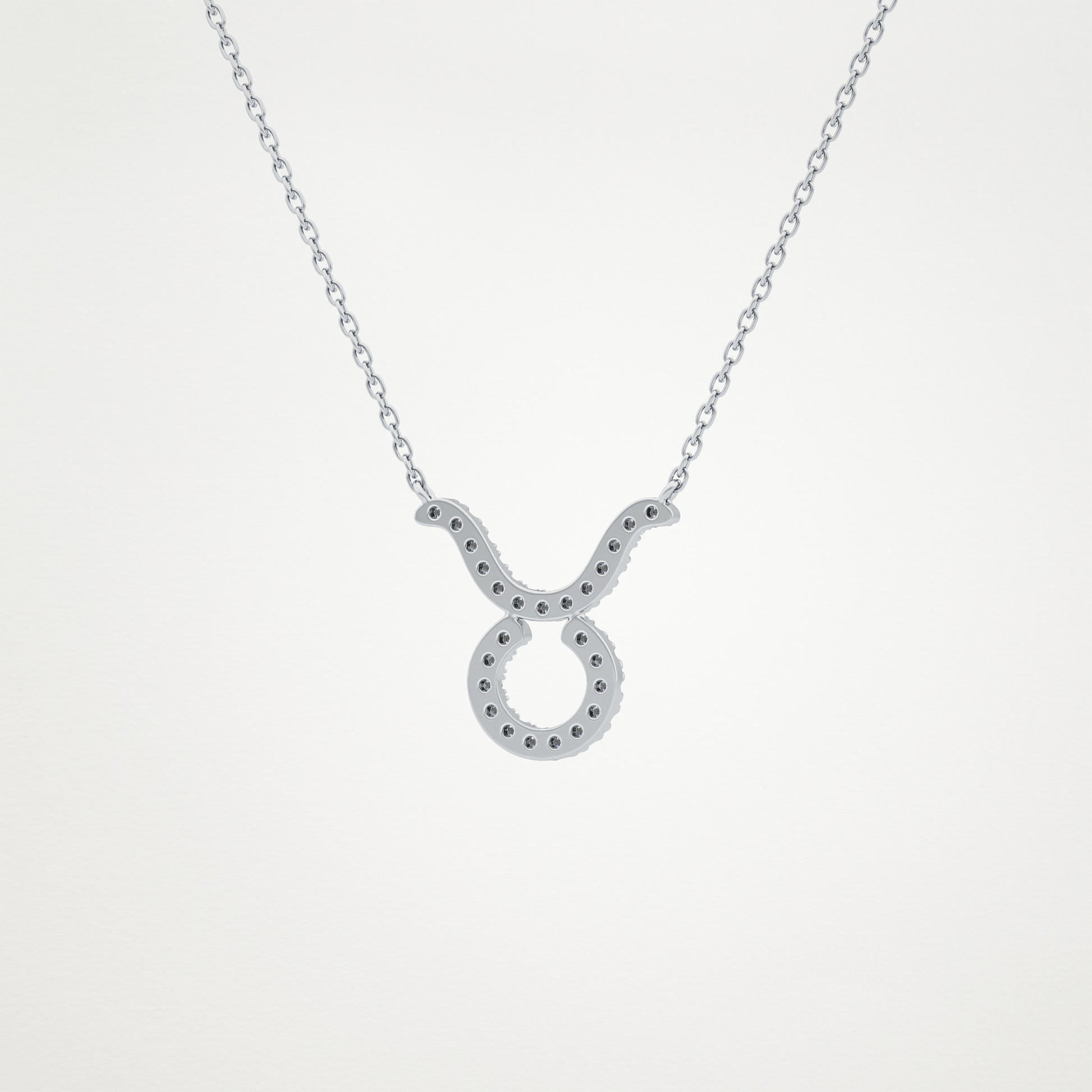 0.12  CT Moissanite Taurus Necklace in 14K or 18K Solid Gold – DEF Color, VVS Clarity