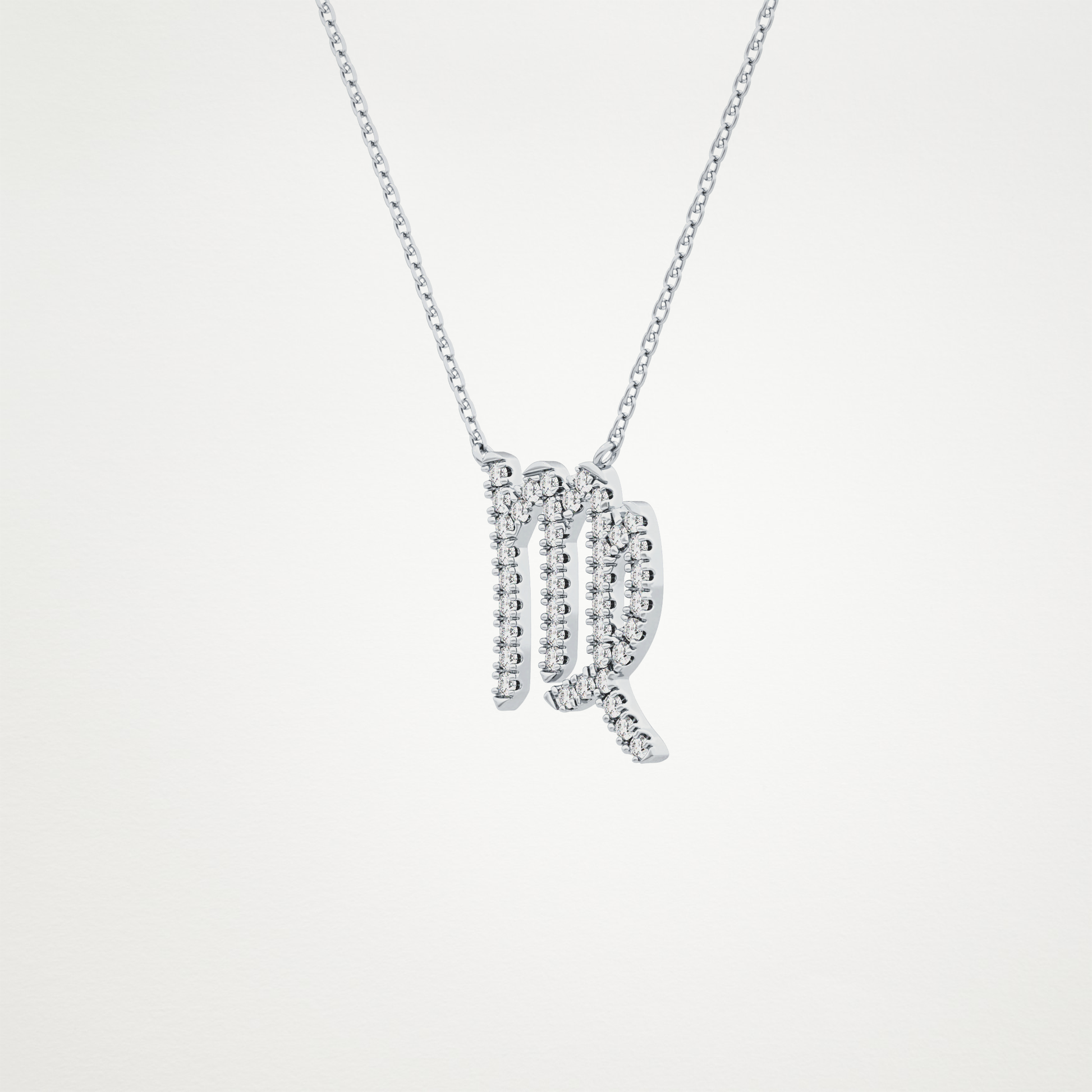 0.204 CT Moissanite Virgo Necklace in 14K or 18K Solid Gold – DEF Color, VVS Clarity
