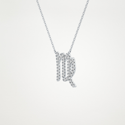 0.204 CT Moissanite Virgo Necklace in 14K or 18K Solid Gold – DEF Color, VVS Clarity