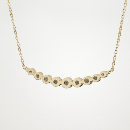 0.413 CT Moissanite Round Shaped Necklace in 14K or 18K Solid Gold – DEF Color, VVS Clarity