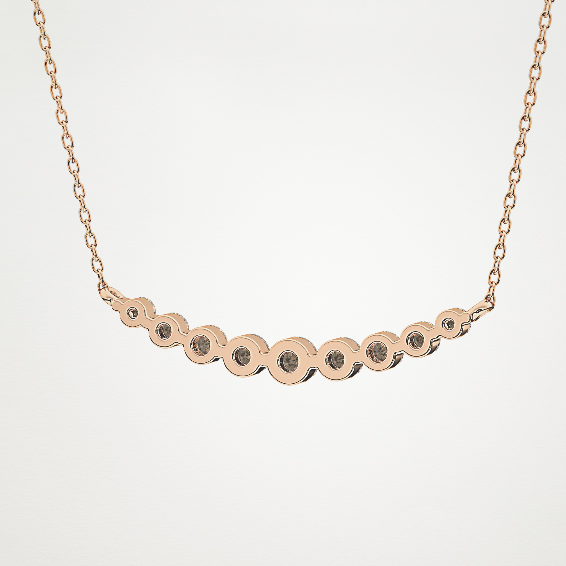 0.413 CT Moissanite Round Shaped Necklace in 14K or 18K Solid Gold – DEF Color, VVS Clarity