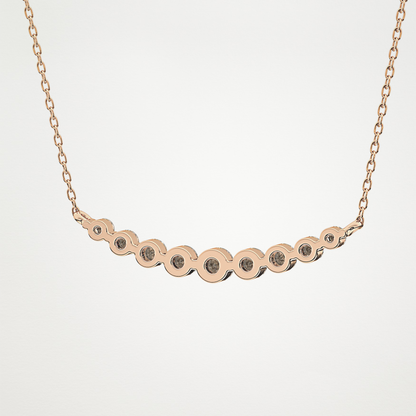 0.413 CT Moissanite Round Shaped Necklace in 14K or 18K Solid Gold – DEF Color, VVS Clarity