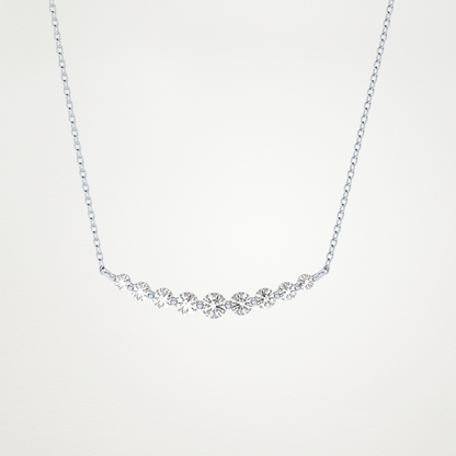 0.413 CT Moissanite Round Shaped Necklace in 14K or 18K Solid Gold – DEF Color, VVS Clarity