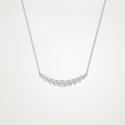 0.413 CT Moissanite Round Shaped Necklace in 14K or 18K Solid Gold – DEF Color, VVS Clarity