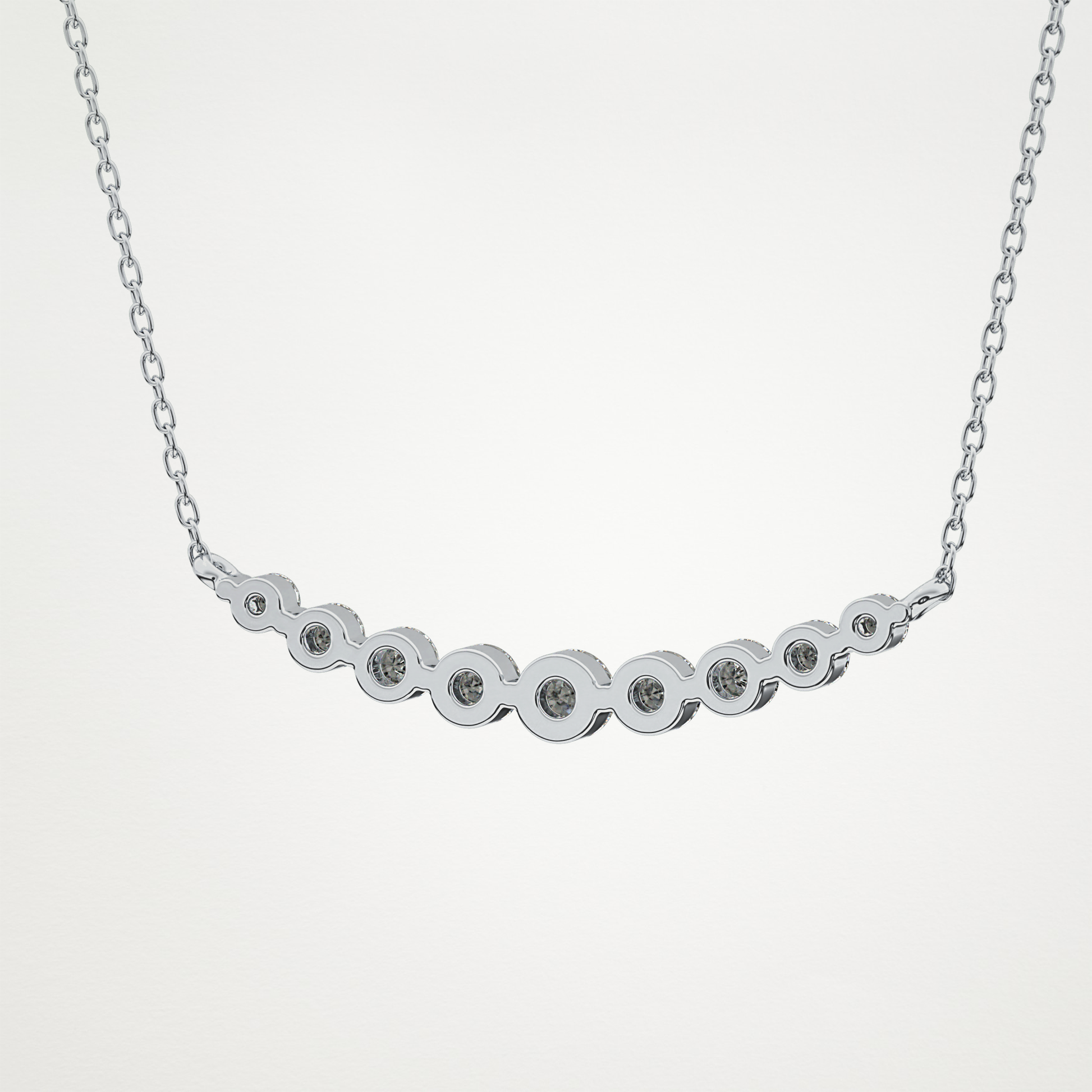 0.413 CT Moissanite Round Shaped Necklace in 14K or 18K Solid Gold – DEF Color, VVS Clarity