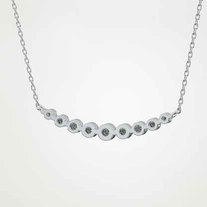 0.413 CT Moissanite Round Shaped Necklace in 14K or 18K Solid Gold – DEF Color, VVS Clarity