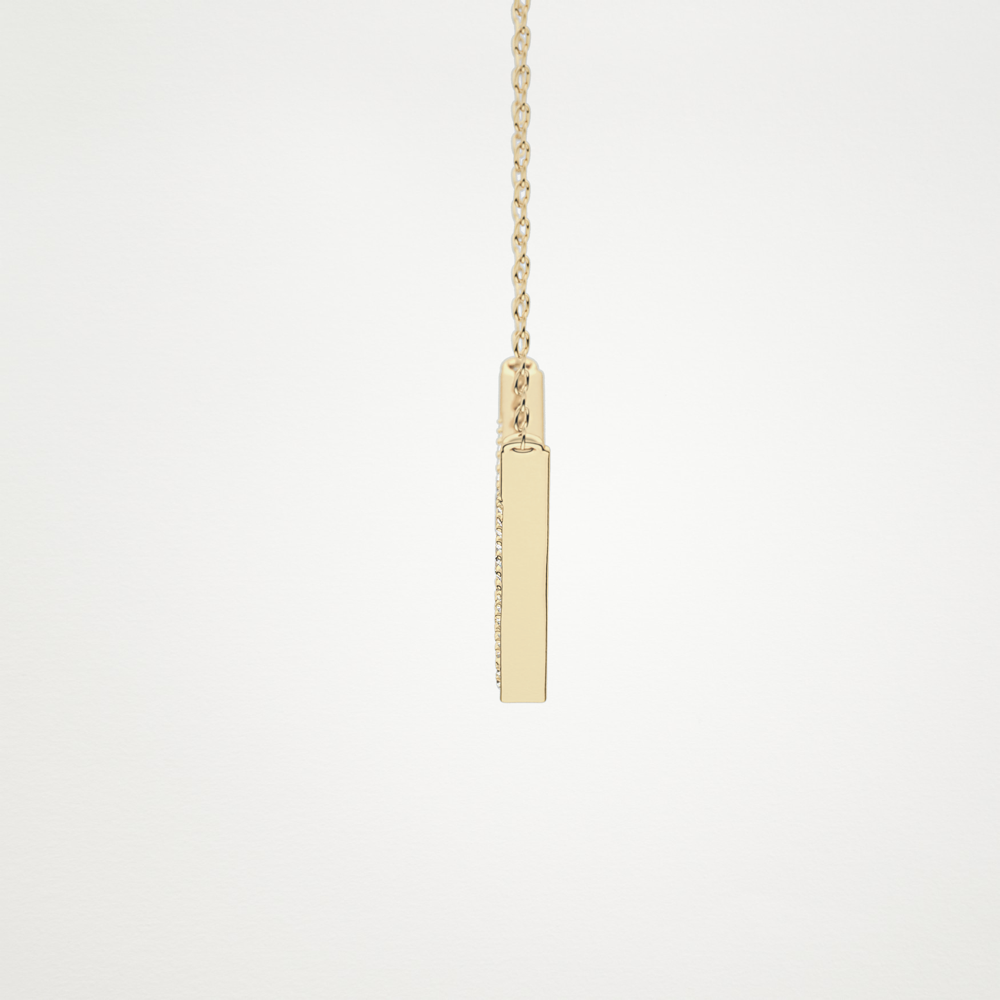 0.272 CT Moissanite V Elongated Shape Necklace in 14K or 18K Solid Gold – DEF Color, VVS Clarity