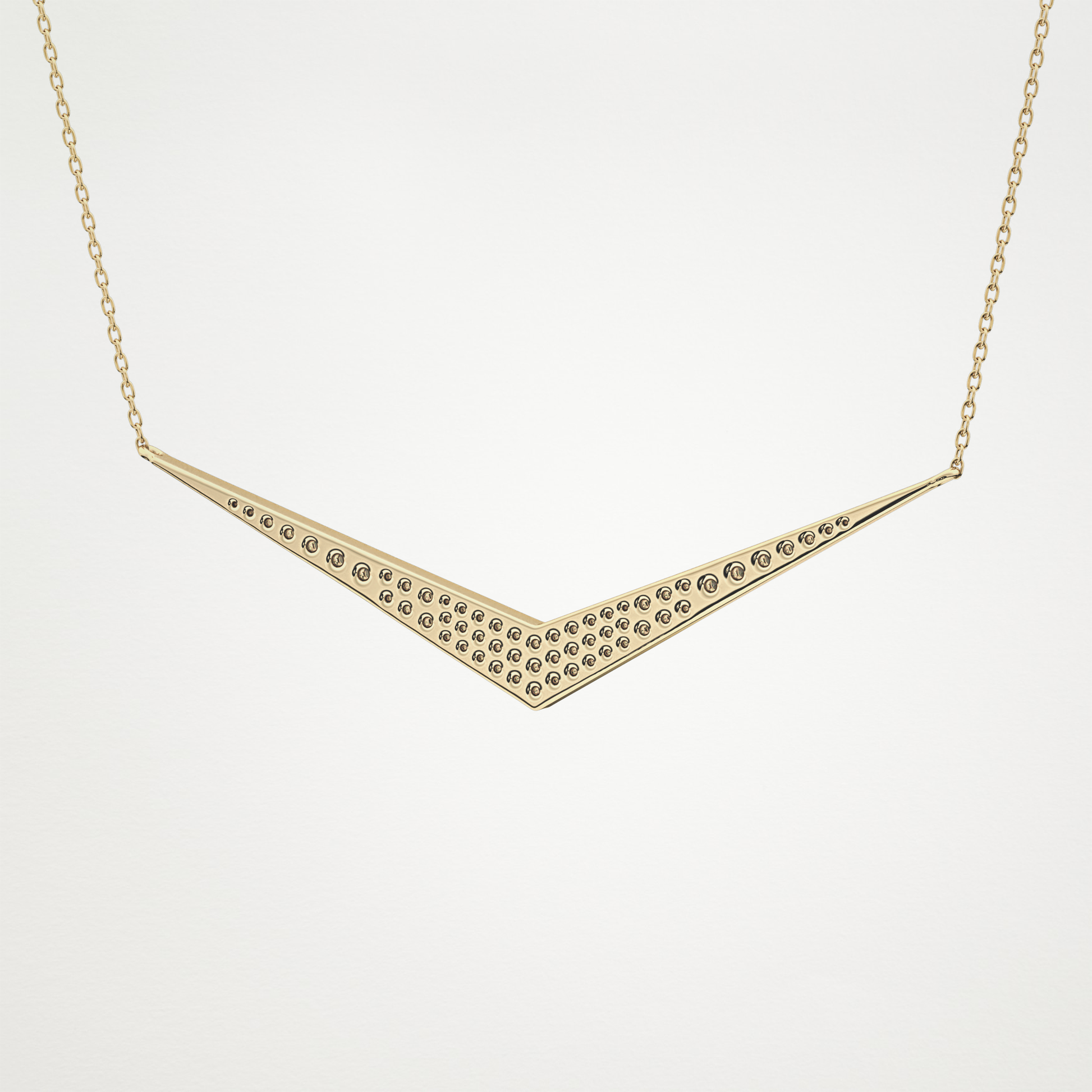0.272 CT Moissanite V Elongated Shape Necklace in 14K or 18K Solid Gold – DEF Color, VVS Clarity
