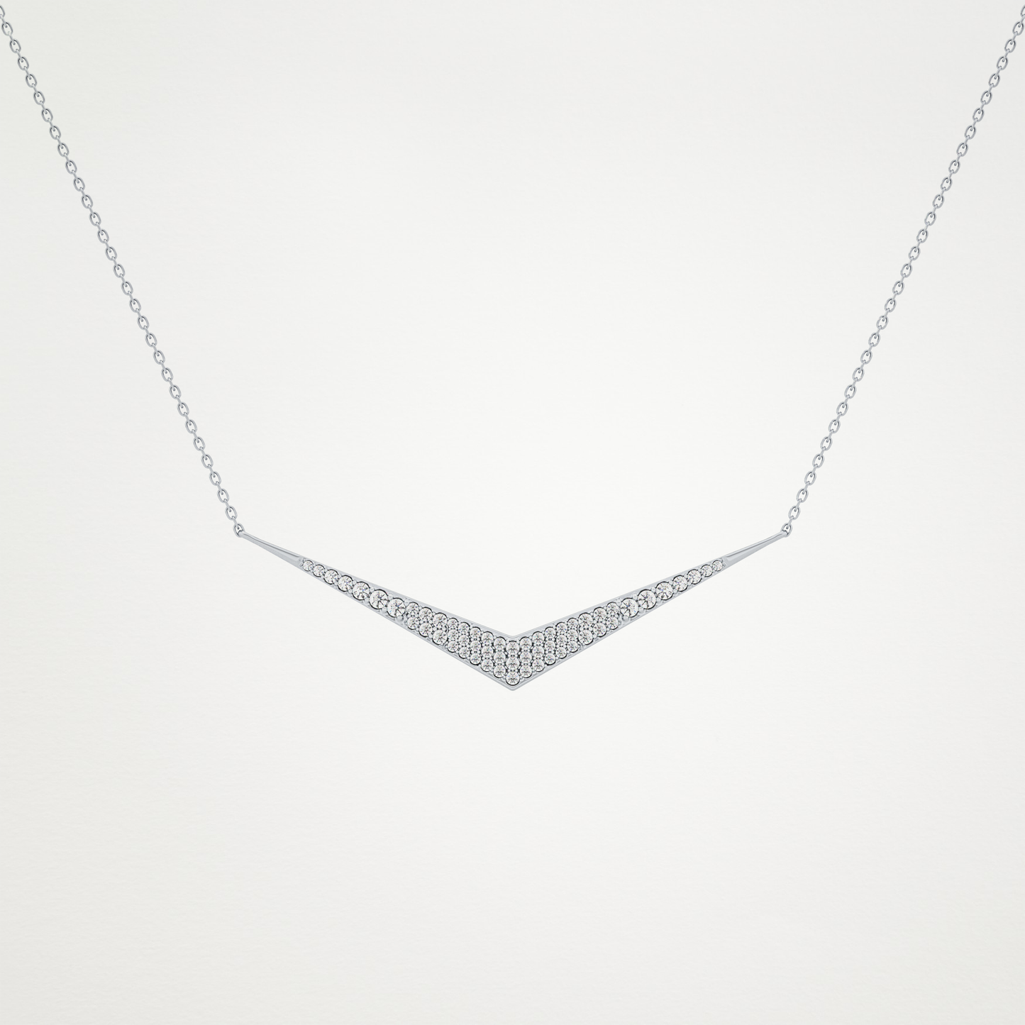 0.272 CT Moissanite V Elongated Shape Necklace in 14K or 18K Solid Gold – DEF Color, VVS Clarity