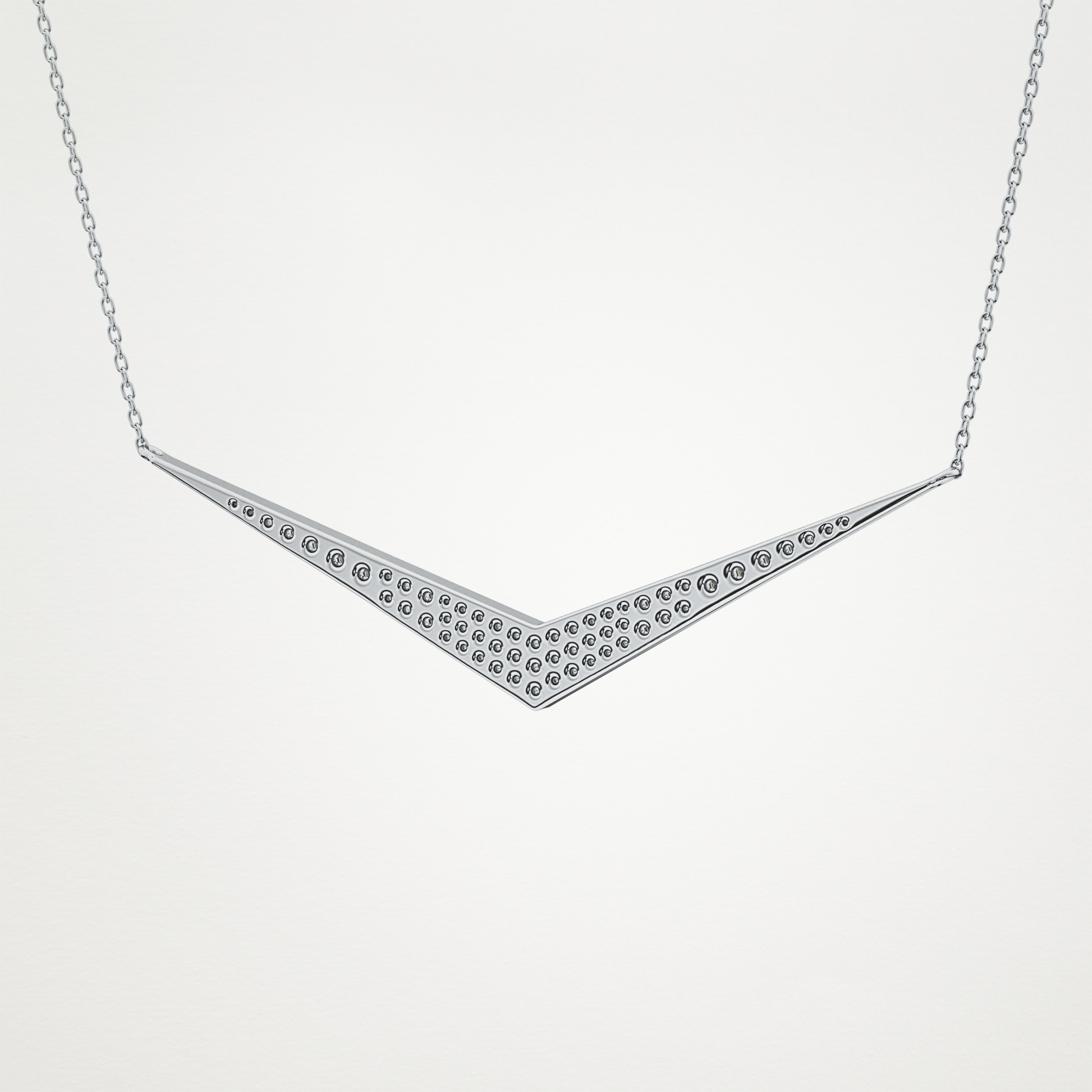 0.272 CT Moissanite V Elongated Shape Necklace in 14K or 18K Solid Gold – DEF Color, VVS Clarity