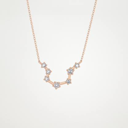 0.2 CT Moissanite Slight Open U Necklace in 14K or 18K Solid Gold – DEF Color, VVS Clarity