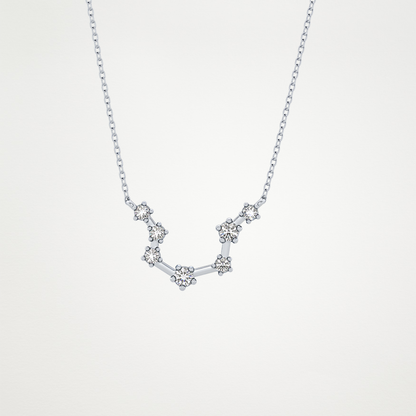 0.2 CT Moissanite Slight Open U Necklace in 14K or 18K Solid Gold – DEF Color, VVS Clarity