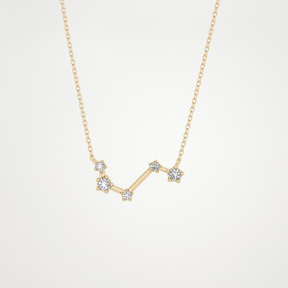 0.16 CT Moissanite Vein Necklace in 14K or 18K Solid Gold – DEF Color, VVS Clarity