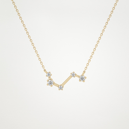 0.16 CT Moissanite Vein Necklace in 14K or 18K Solid Gold – DEF Color, VVS Clarity