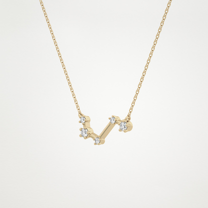 0.16 CT Moissanite Vein Necklace in 14K or 18K Solid Gold – DEF Color, VVS Clarity