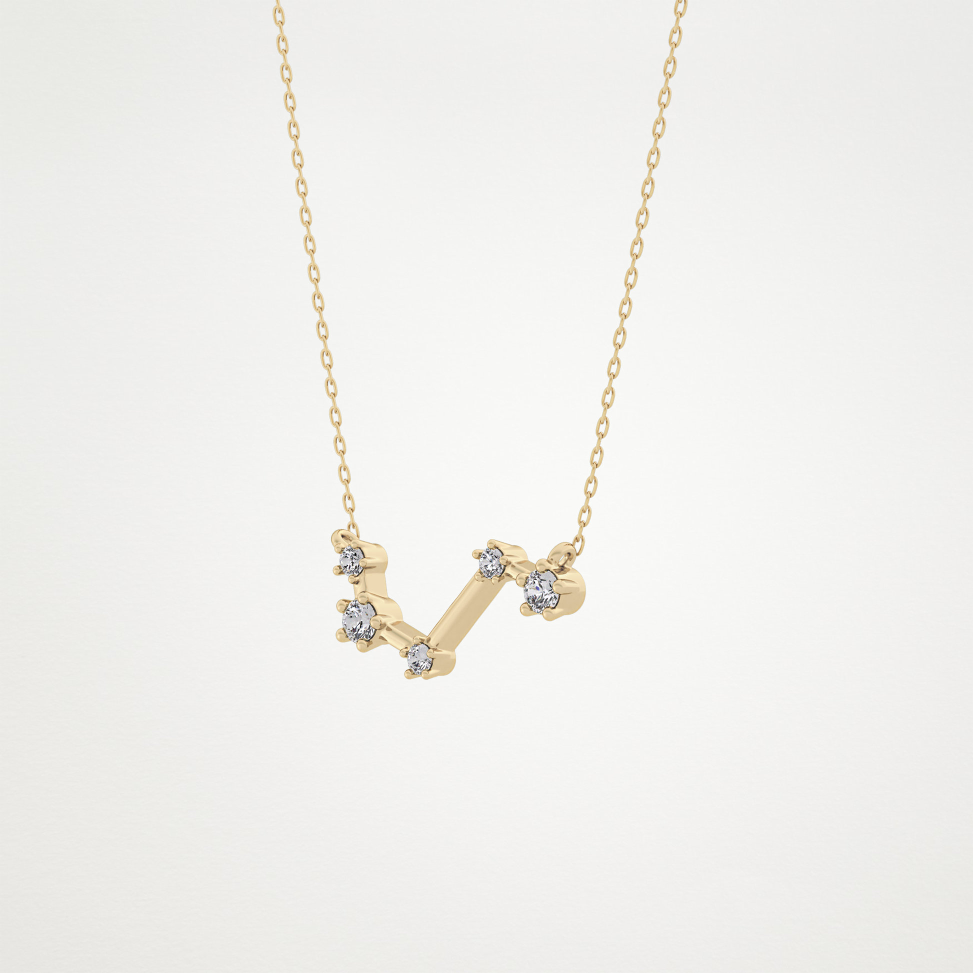 0.16 CT Moissanite Vein Necklace in 14K or 18K Solid Gold – DEF Color, VVS Clarity