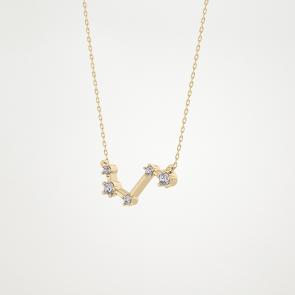 0.16 CT Moissanite Vein Necklace in 14K or 18K Solid Gold – DEF Color, VVS Clarity
