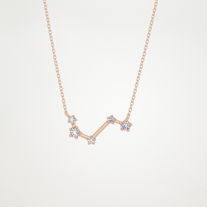 0.16 CT Moissanite Vein Necklace in 14K or 18K Solid Gold – DEF Color, VVS Clarity