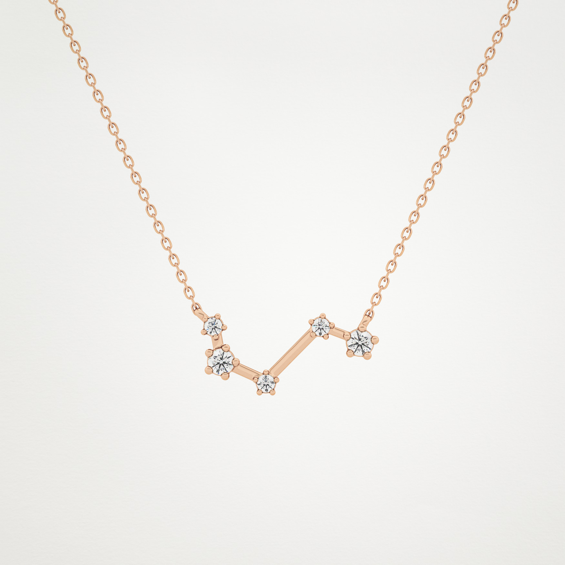 0.16 CT Moissanite Vein Necklace in 14K or 18K Solid Gold – DEF Color, VVS Clarity