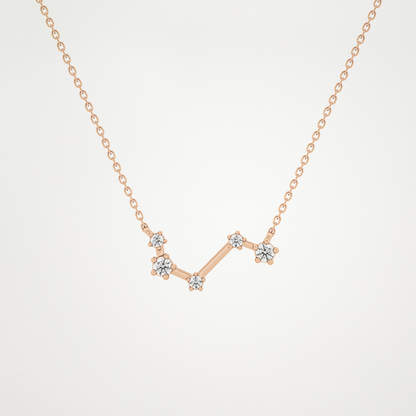 0.16 CT Moissanite Vein Necklace in 14K or 18K Solid Gold – DEF Color, VVS Clarity