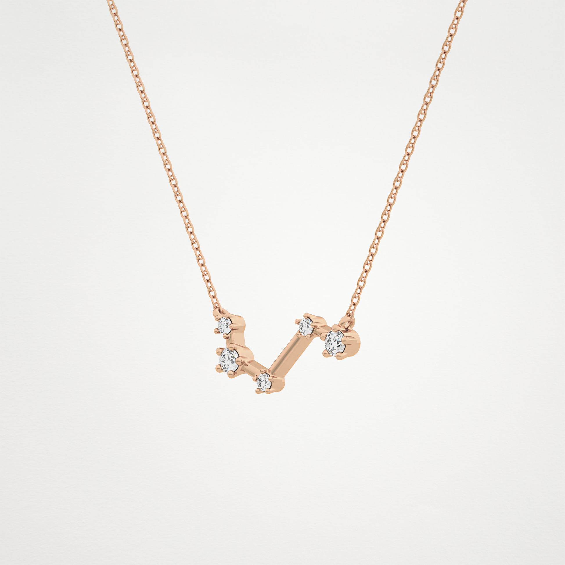 0.16 CT Moissanite Vein Necklace in 14K or 18K Solid Gold – DEF Color, VVS Clarity