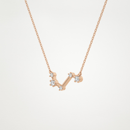 0.16 CT Moissanite Vein Necklace in 14K or 18K Solid Gold – DEF Color, VVS Clarity