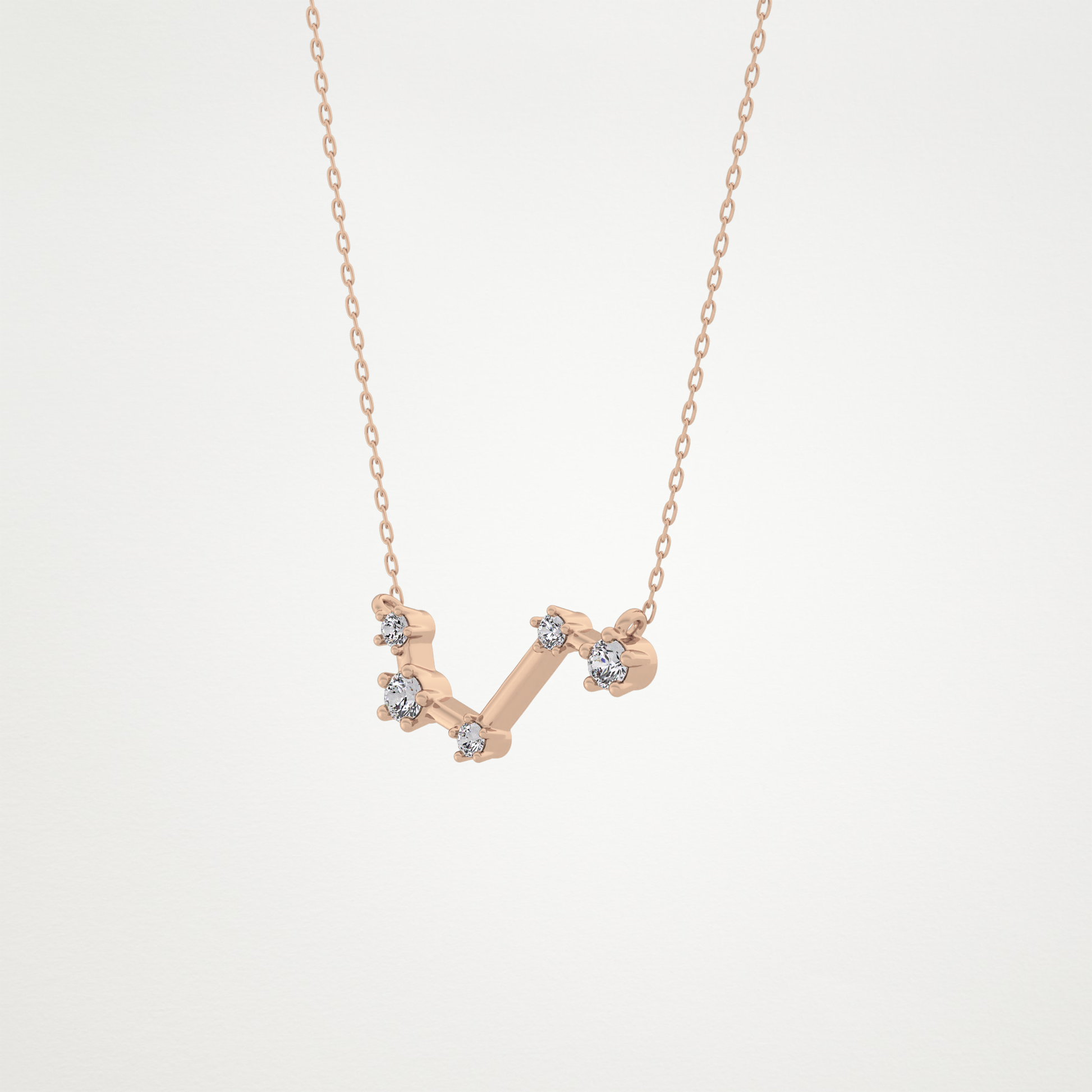 0.16 CT Moissanite Vein Necklace in 14K or 18K Solid Gold – DEF Color, VVS Clarity