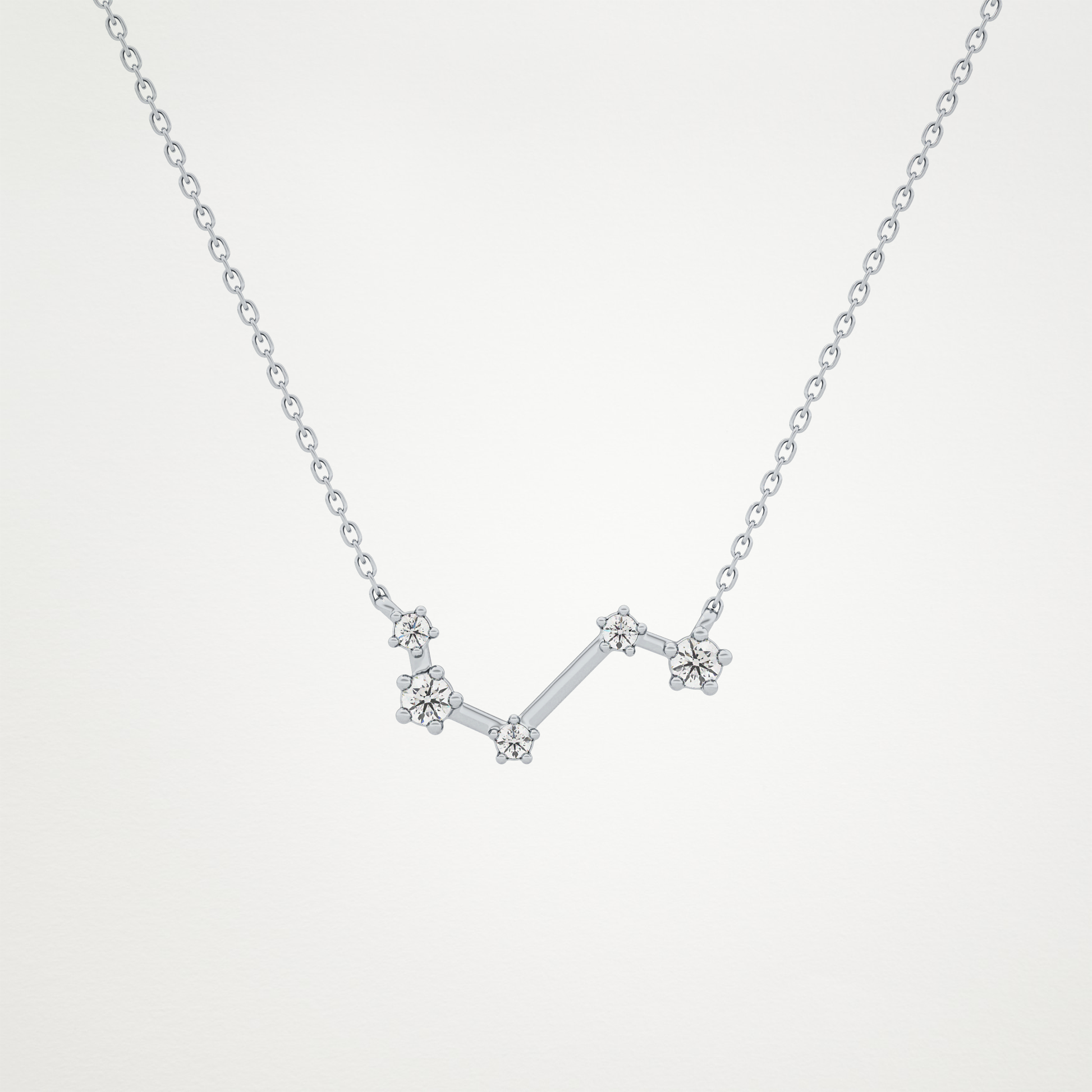 0.16 CT Moissanite Vein Necklace in 14K or 18K Solid Gold – DEF Color, VVS Clarity