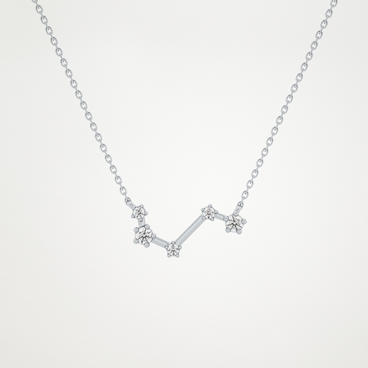 0.16 CT Moissanite Vein Necklace in 14K or 18K Solid Gold – DEF Color, VVS Clarity