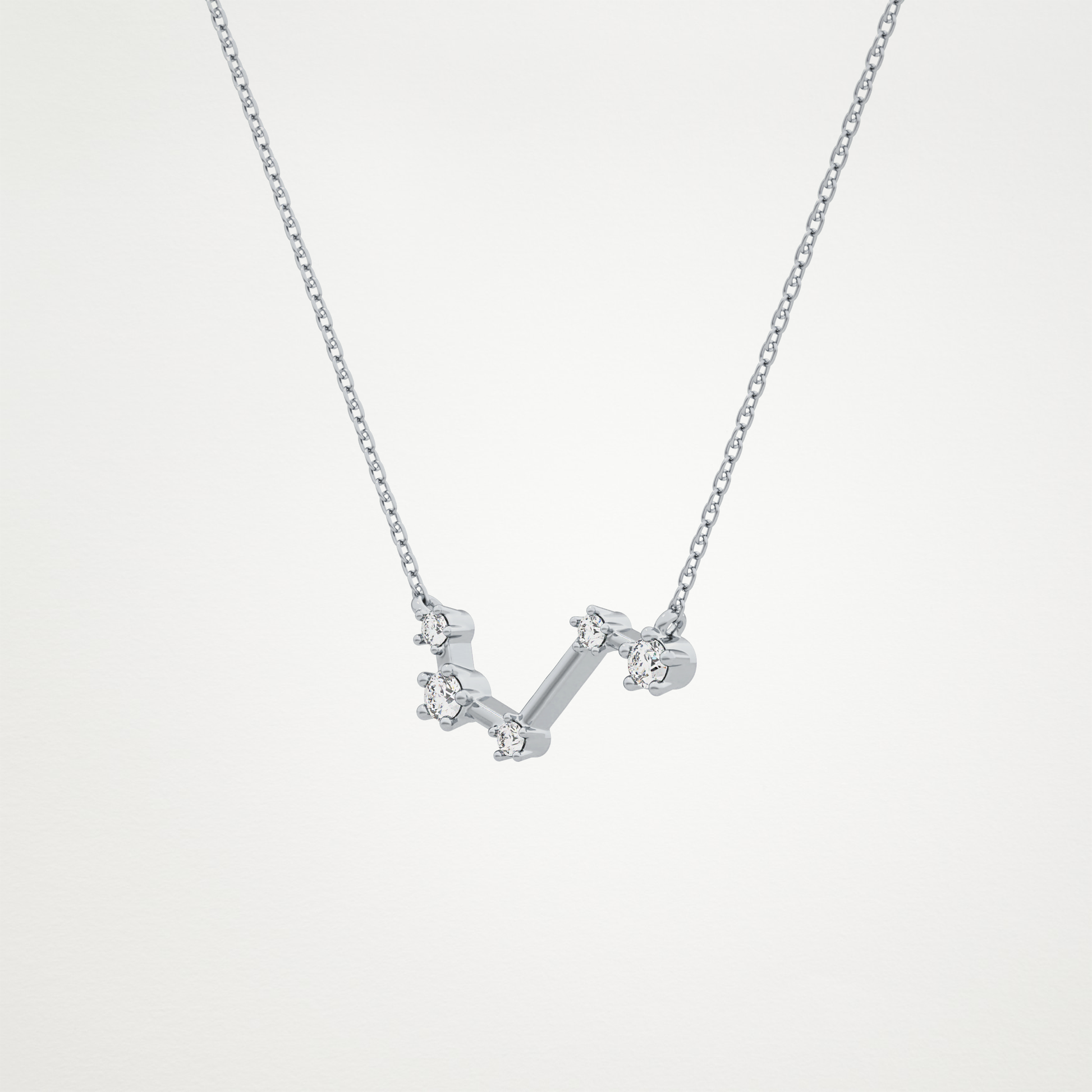 0.16 CT Moissanite Vein Necklace in 14K or 18K Solid Gold – DEF Color, VVS Clarity