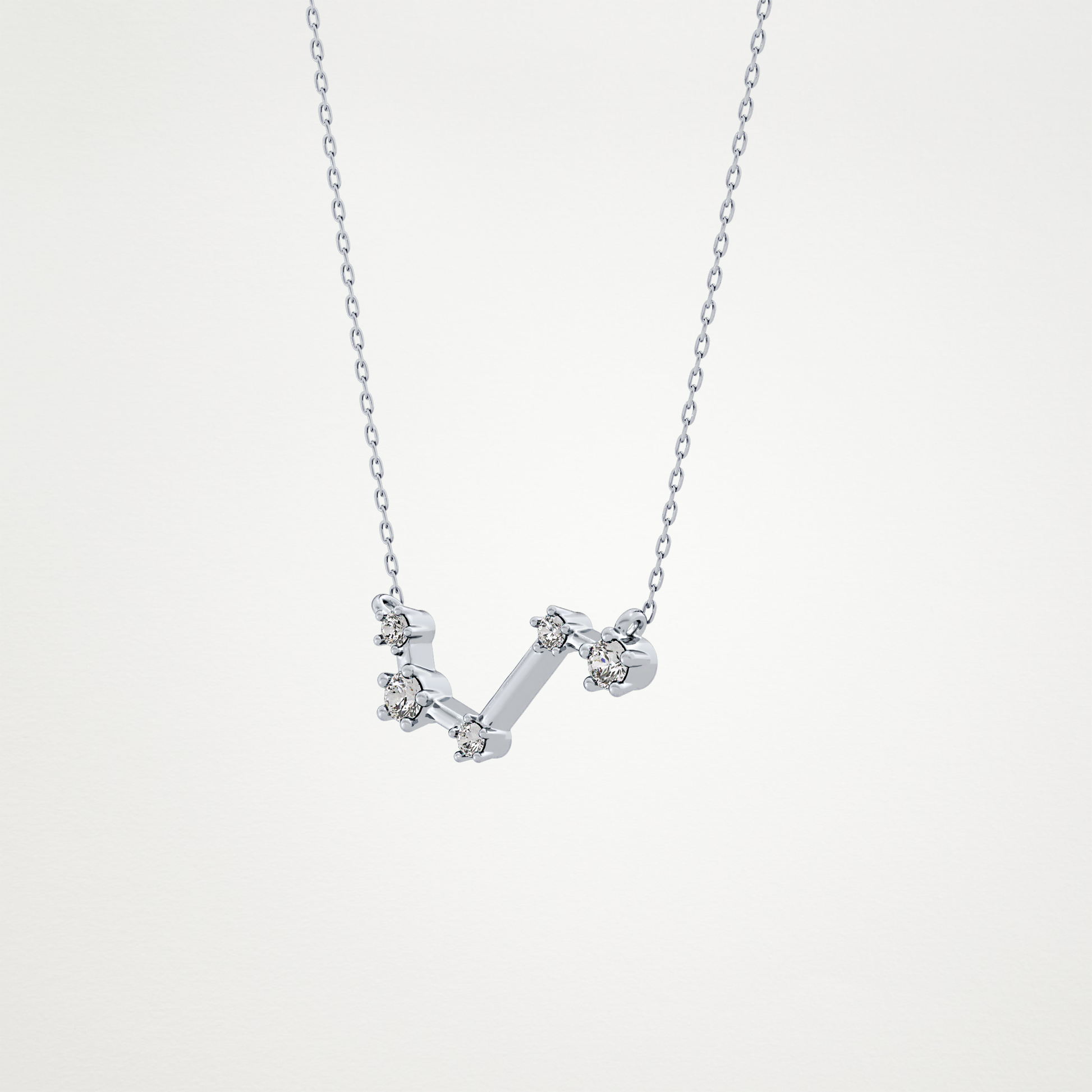 0.16 CT Moissanite Vein Necklace in 14K or 18K Solid Gold – DEF Color, VVS Clarity