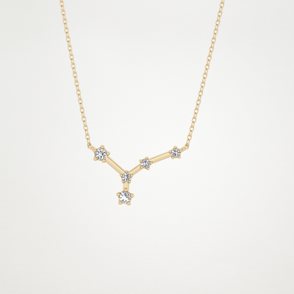 0.116 CT Moissanite Combined Necklace in 14K or 18K Solid Gold – DEF Color, VVS Clarity